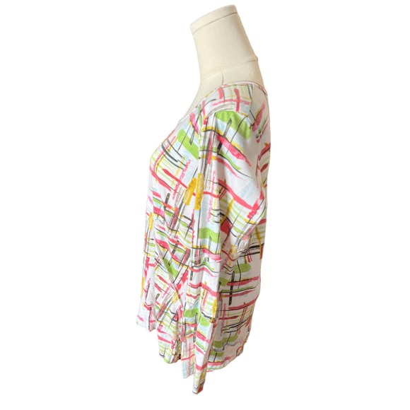 C.M.C. by Color Me Cotton Top Long Sleeves Abstract Multicolor Print, Empire - Picture 3 of 6